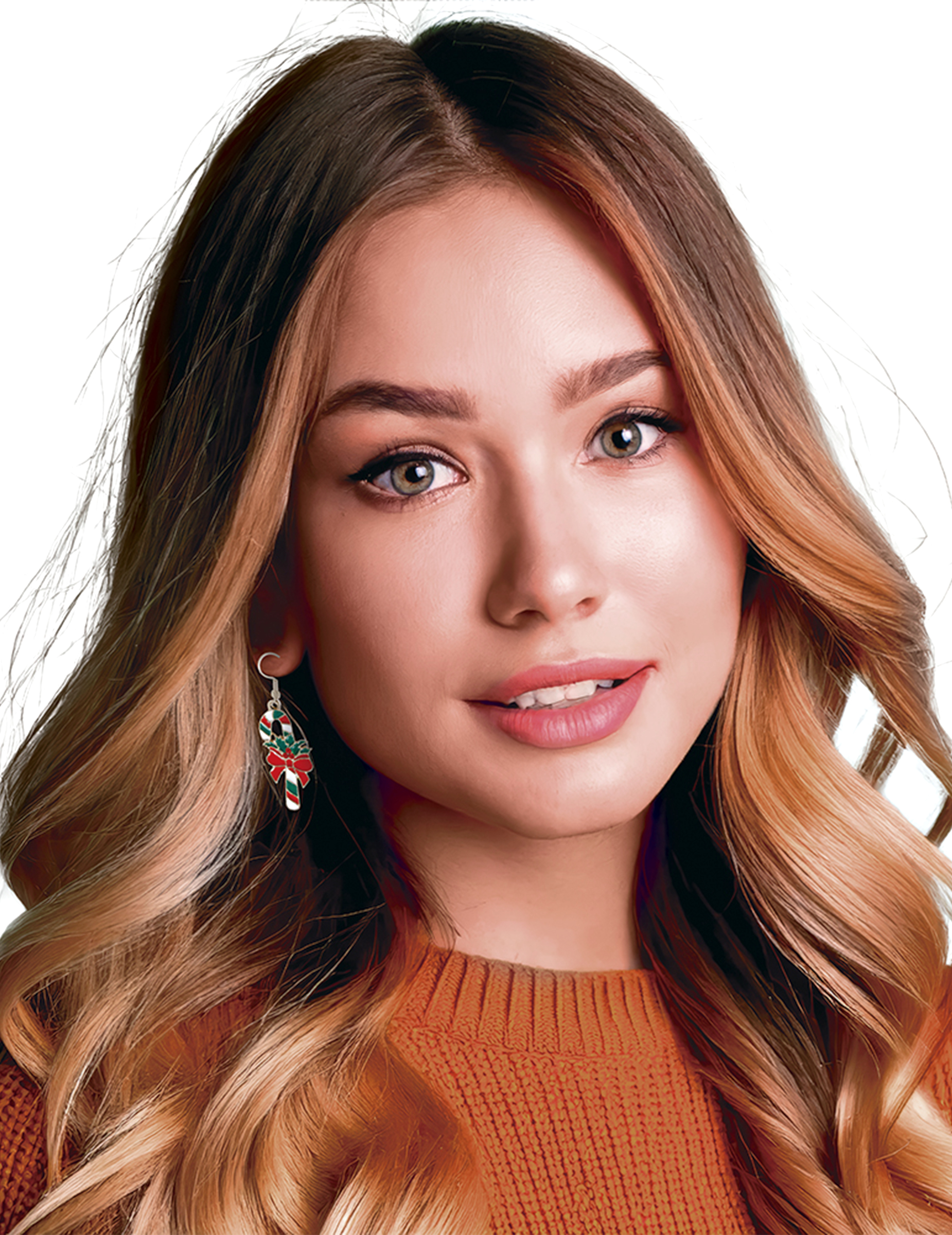 Zuckerstangen Ohrringe aus Metall Weihnachten Zuckerstangen Ohrringe aus Metall Weihnachten von GUIRMA