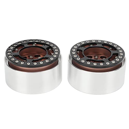 GULEEK 2pcs 1,9 Zoll Beadlock Aluminium -Legierung CNC bearbeitete Universal RC Crawler Wheel Rims (Bronzer) von GULEEK