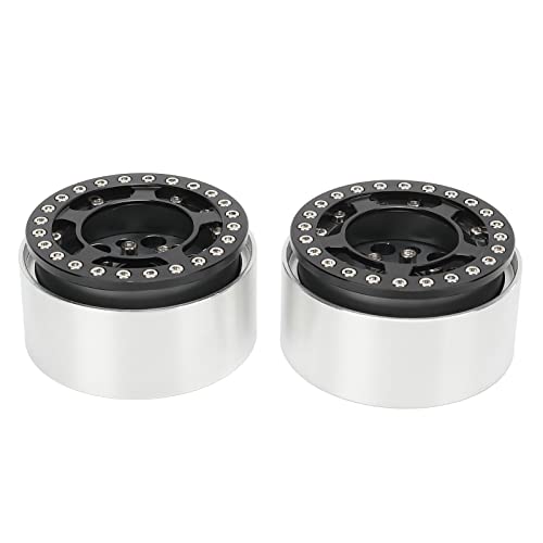 GULEEK 2pcs 1,9 Zoll Beadlock Aluminium -Legierung CNC bearbeitete Universal RC Crawler Wheel Rims (Du färbte) von GULEEK