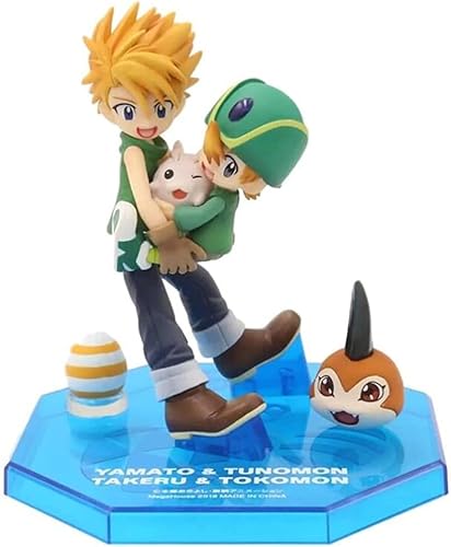 10 cm Anime Figur von Digimon Adventure Ishida Yamato and Poyomon Action PVC Figur Modell Puppen Anime Geschenke Spielzeug Modelle Geburtstag Präsentiert Dekoration von GUNBAK