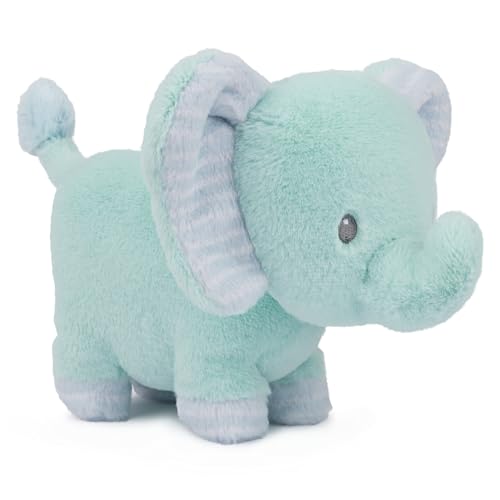 GUND Baby Safari Friends Collection Plüsch-Elefant mit Glockenspiel, sensorisches Spielzeug, Stofftier für Babys und Neugeborene, Blaugrün, 17,8 cm von GUND