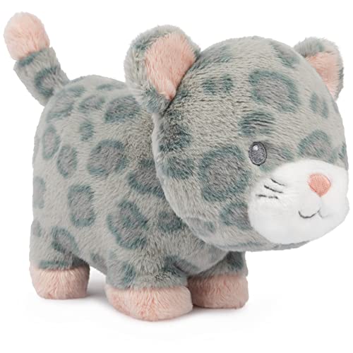 GUND Baby Safari Friends Collection Plüsch Leopard mit Glockenspiel, sensorisches Spielzeug Stofftier für Babys und Neugeborene, Grau/Rosa von GUND