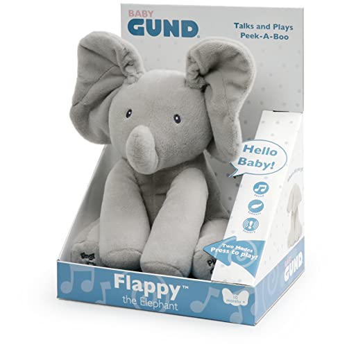 GUND- GND GBG Anmt Flappy TheElephant Git, mehrfarbig, 6054485, Italienische Version von GUND