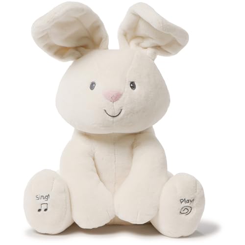 GUND Flora Bunny Interactive Plush | Singt und spricht auf Englisch | Bewegt deine Ohren | 12-Zoll-Plüschtier | Plüschtier für Kinder ab 10 Monaten von GUND