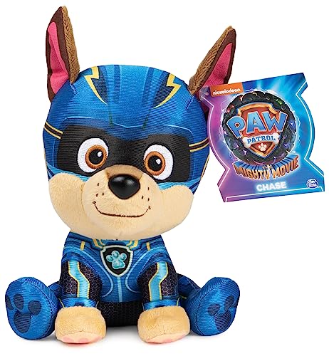 GUND PAW Patrol Der Mighty Kinofilm Chase, 15 cm - original Plüschtier zum Kinofilm 2023, ideal zum Nachspielen der Kinoabenteuer und als Lieblingskuscheltier, Spielzeug für Kinder ab 1 Jahr von PAW PATROL