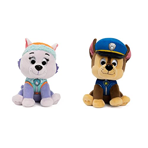 GUND PAW Patrol Everest Plüschtier, 15 cm, ab 1 Jahr & PAW Patrol Chase, 15 cm - Plüschtier in hochwertiger Qualität zur beliebten PAW Patrol TV-Serie, ab 1 Jahr empfohlen von GUND