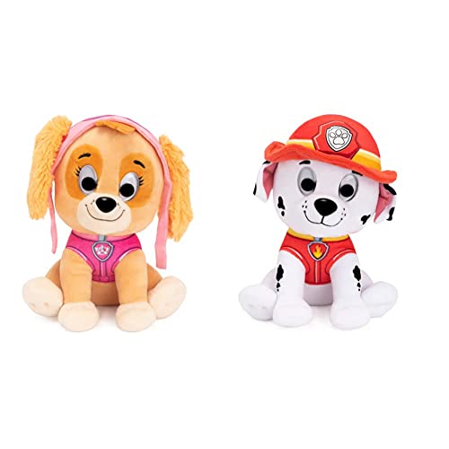 GUND PAW Patrol Skye Plüschtier, 23 cm, ab 1 Jahr empfohlen & PAW Patrol Marshall Plüschtier, 23 cm - hochwertiges Kuscheltier für Fans der beliebten TV-Serie, ab 1 Jahr empfohlen von GUND