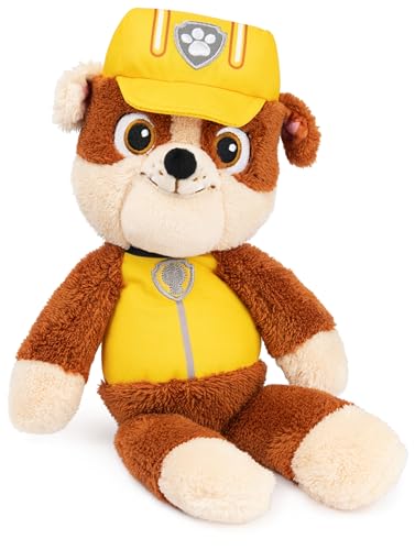 GUND PAW Patrol Schlenkerplüsch Rubble, 30 cm - hochwertiges Plüschtier aus weichem Velours-Frottee mit gestickten Augen, original im Look der TV-Serie, für Kinder ab 1 Jahr von PAW PATROL