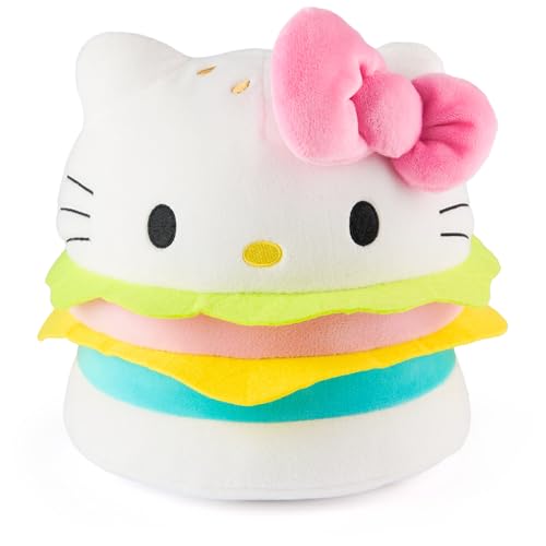 GUND Sanrio Offizielles Hello Kitty Hamburger Plüschtier, Sammelplüschtier, Stofftier ab 1 Jahren, Rosa/Weiß, 20,3 cm von GUND