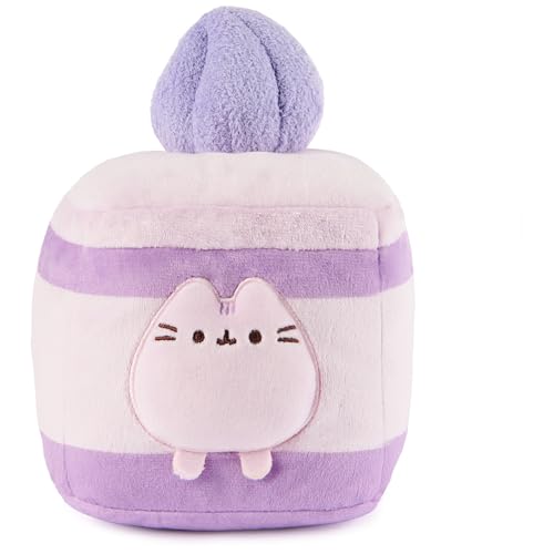 GUND Pusheen Lavender Spongecake Plüsch Squishy Spielzeug Sammlerstück Plüschtier Dessert Plüsch Katze Stofftier ab 8 Jahren Lila 6 Zoll von GUND