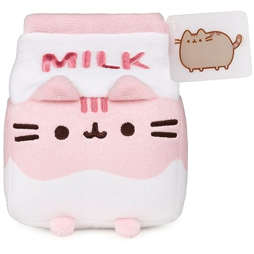 GUND Pusheen Erdbeermilch Plüsch Katze Stofftier ab 8 Jahren, Rosa/Weiß, 15,2 cm von GUND