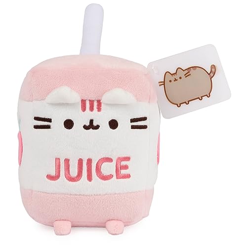 GUND Pusheen Saftbox Plüschkatze Stofftier ab 8 Jahren, Rosa/Weiß, 15,2 cm von GUND