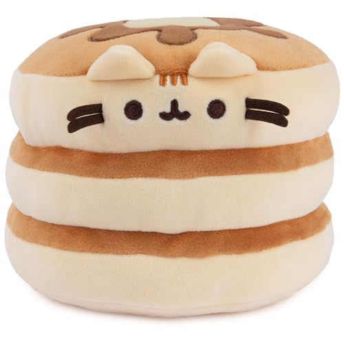 Gund Pusheen The Cat Pancake Squisheen Plüschtier, Squishy Spielzeug Stofftier ab 8 Jahren, Braun, 15,2 cm von GUND