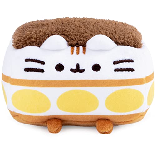 Gund Pusheen Tiramisu Plüsch Squishy, Stofftier ab 8 Jahren, Weiß/Braun, 10,2 cm von GUND