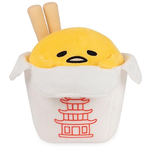 GUND Sanrio Gudetama The Lazy Egg Stofftier, Gudetama Takeout Behälter Plüschtier für Kinder ab 8 Jahren, 24,1 cm von GUND