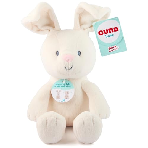 Gund Baby Peek-a-Boo Flora Bunny Plüsch, Hase, Stofftier, Babyspielzeug ab 0 Jahren, cremefarben, 17,8 cm Gund Baby Peek-a-Boo Flora Bunny Plüsch, Hase, Stofftier, Babyspielzeug ab 0 Jahren, cremefarben, 17,8 cm von GUND
