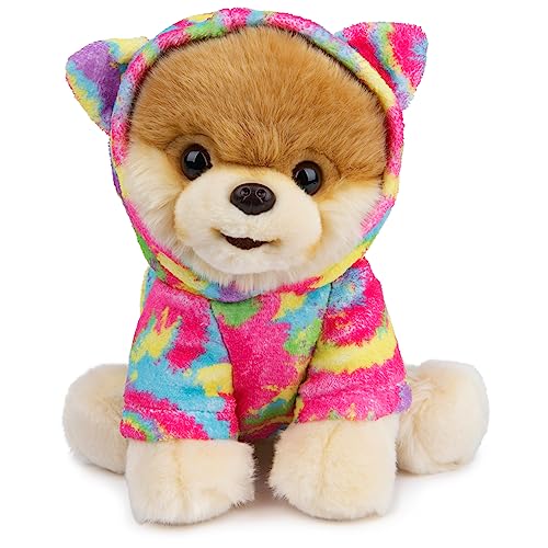 NANQUAN GUND Boo, The World’s Cutest Dog with Rainbow Hoodie Plush Pomeranian Stuffed Animal for Ages 1 and Up, 9” von GUND