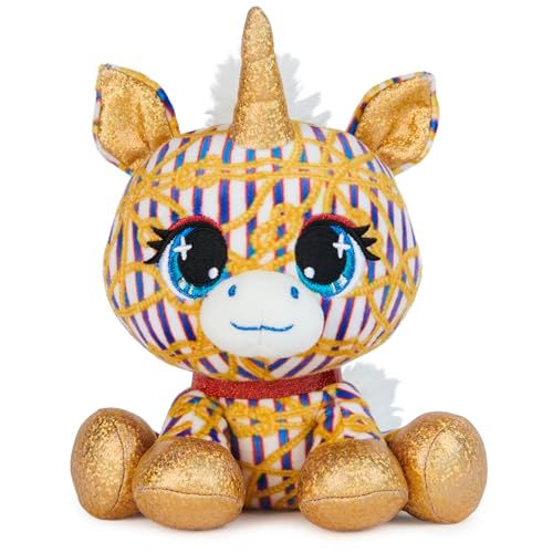 P.Lushes Designer Fashion Pets Natalie Von Corn Premium Einhorn Stofftier, Gold und Blau, 15,2 cm von GUND