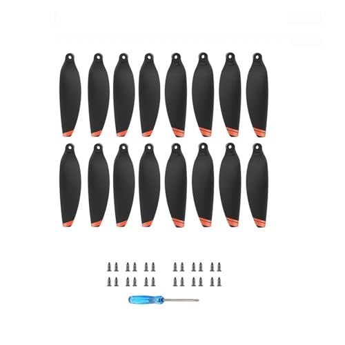 GUOFHUIO Ersatzpropeller for D-JI Mavic Mini 2/SE Drone 4726F Requisiten Blade Wing Fans Zubehör Ersatzteile Schraube(Black Orange 16pcs) von GUOFHUIO