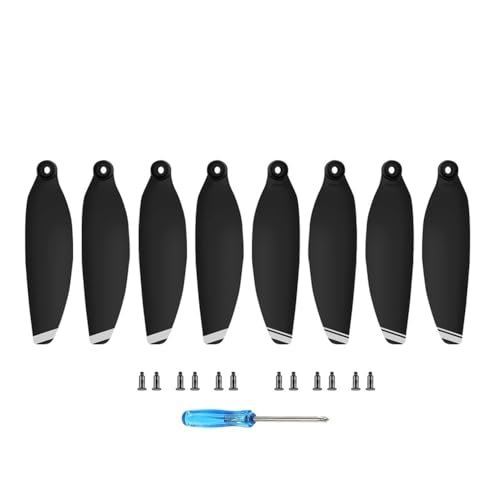 GUOFHUIO 4726F Propeller for DJ Mavic Mini 2SE Drone Requisiten Klinge Flügel Austauschbare Ersatzteile UAV Zubehör(Black Silver 8pcs) von GUOFHUIO