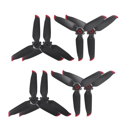 GUOFHUIO 5328S Propeller CW CCW Klinge Ersatz Paddel for DJ FPV Drone Reparatur Flügel Zubehör(Black Red 8pcs) von GUOFHUIO