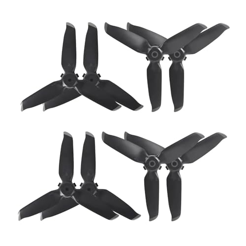 GUOFHUIO 5328S Propeller CW CCW Klinge Ersatz Requisiten for D-JI FPV Drone Reparatur Paddel Zubehör(Black Silver 8pcs) von GUOFHUIO