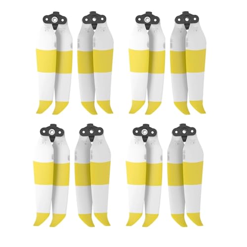 GUOFHUIO 7238F Propeller for DJ Air 2S/Mavic AIR 2 Paddle Blade Ersatzteil Reparatur Zubehör(White Yellow 8pcs) von GUOFHUIO