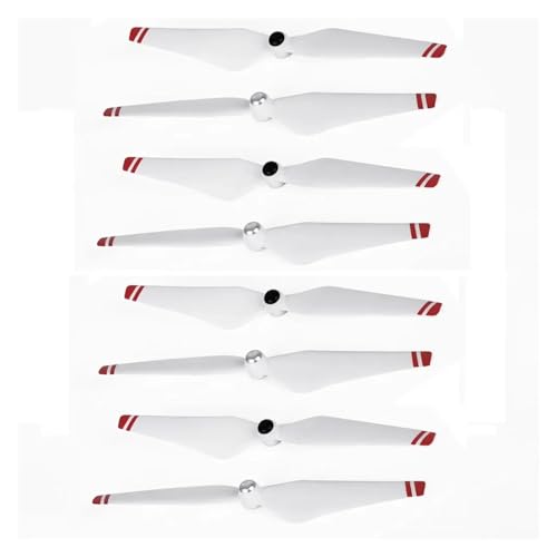 GUOFHUIO 9450 Propeller for D-JI Phantom 3 Advanced Standard Pro SE 2 Vision Drone Teile Requisiten Ersatz Klinge Drone Zubehör(Black Red 8pcs) von GUOFHUIO