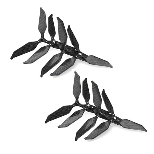 GUOFHUIO Carbon Fiber Propeller Klapp 9455S Selbst-verriegelung Klinge for DJ Phantom 4/4 Pro Drone Flügel Zubehör(3-Blade 8pcs) von GUOFHUIO