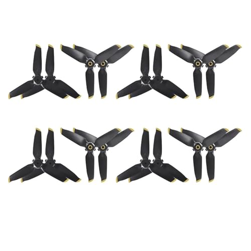 GUOFHUIO Drone Propeller Blade Props 5328S Propeller for DJ FPV Combo Zubehör(8pairs Golden) von GUOFHUIO