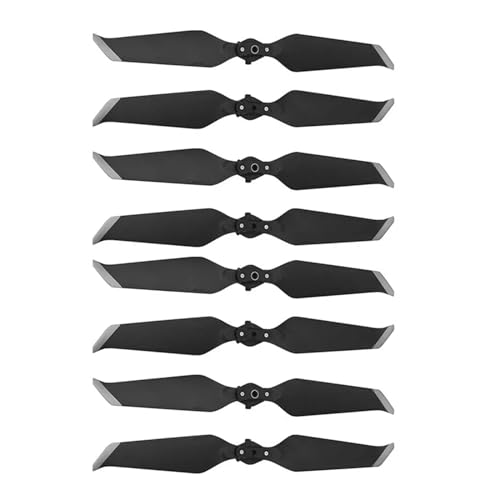 GUOFHUIO Ersatzpropeller for D-JI Mavic 2 Pro/Zoom Drone 8743Props Folding Blade Prop Screw Zubehör(Black Silver 8pcs) von GUOFHUIO