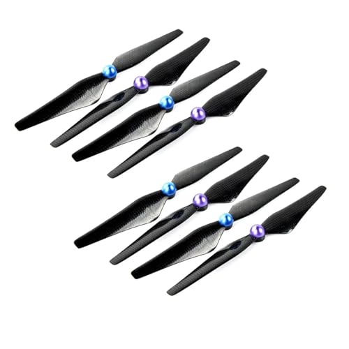 GUOFHUIO Kohlefaser-Propeller 9450, selbstsichernde Klinge, CW/CCW-Propeller for DJ Phantom 3-Drohnenflügel(Blue Purple 8pcs) von GUOFHUIO