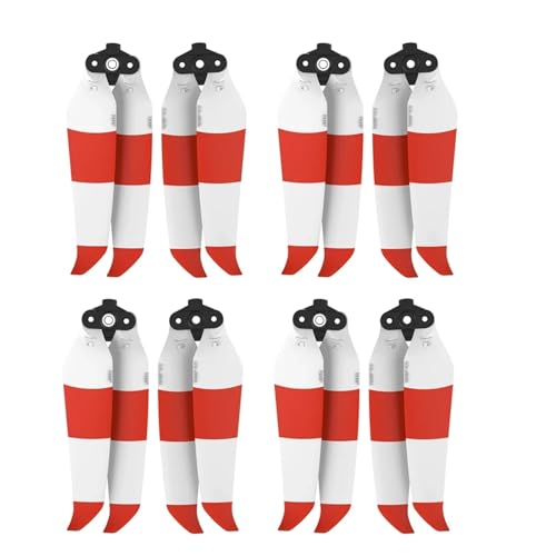 GUOFHUIO Propeller Props 7238F Drone Blade Propeller for DJ Mavic Air 2S / Air 2 Flügel Fans Zubehör(White Red 8pcs) von GUOFHUIO