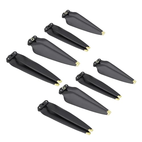 GUOFHUIO Propeller for DJ Air 3 Drone 8747F CW CCW Paddle Propeller Zubehör(Black Gold 8pcs) von GUOFHUIO