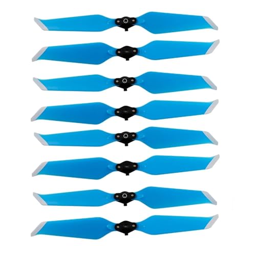 GUOFHUIO Propeller for DJ Mavic 2 Pro Zoom 8743 Klappbares Drohnenzubehör(Blue Silver 8pcs) von GUOFHUIO