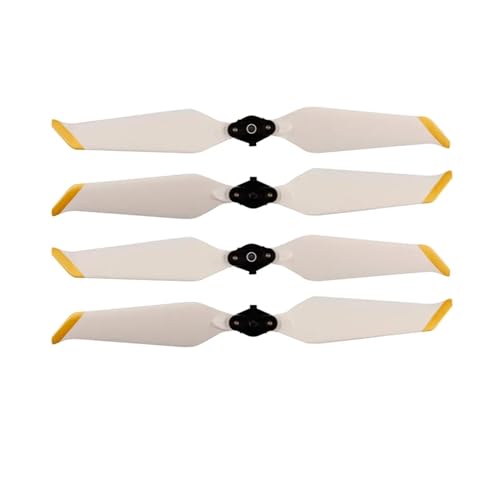 GUOFHUIO Propeller for DJ Mavic 2 Pro Zoom 8743 Requisiten Klappbare Klinge Drohnenzubehör(White Gold 4pcs) von GUOFHUIO