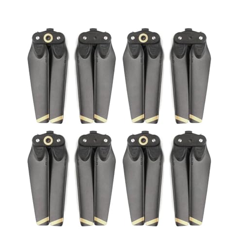 GUOFHUIO Propeller for DJ Spark Drone Folding 4730 Blades Zubehör Ersatzteile Flügelschraube(Black Gold 8pcs) von GUOFHUIO