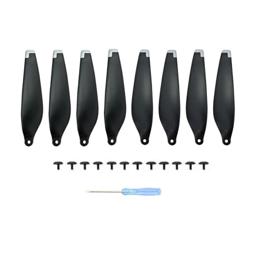 GUOFHUIO Propeller 6030F Drone Wing Fans Ersatzteile for D-JI Mini 4 Pro Zubehör(Black Silver 8pcs) von GUOFHUIO