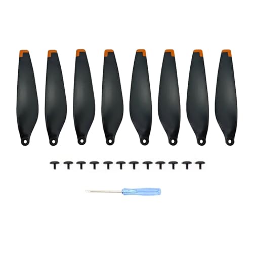 GUOFHUIO Propeller 6030F Drone Wing Fans Ersatzteile for D-JI Mini 4 Pro Zubehör(Black Orange 8pcs) von GUOFHUIO