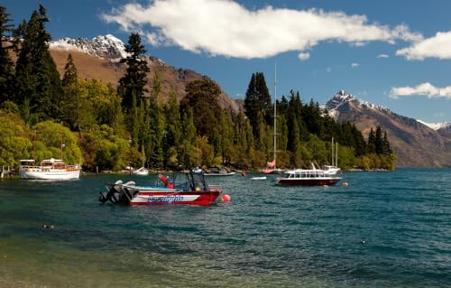 GUOHLOZ 1000 Teile, Premium Quality, für Erwachsene und Kinder ab 6 Jahren 1000pcs, Yachten, Neuseeland, Lake Wakatipu, Landschaften, 75x50cm von GUOHLOZ