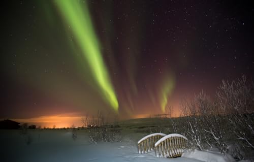 GUOHLOZ 1000 Teiliges Puzzle für Erwachsene, Familienspiel, Geschenk und Geschenk für Liebhaber oder Freunde, Aurora Borealis, Landschaften, 75x50cm von GUOHLOZ