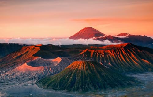 GUOHLOZ 1000 Teiliges Puzzle für Erwachsene, Familienspiel, Geschenk und Geschenk für Liebhaber oder Freunde, Bromo, Indonesien, Tengger, Landschaften, 75x50cm von GUOHLOZ