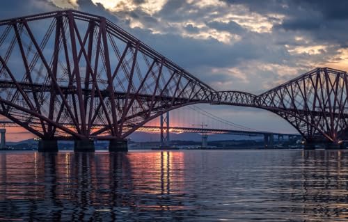 GUOHLOZ Puzzle 1000 Teile Puzzle für Erwachsene und Kinder ab 6 Jahren Puzzle für Wohnkultur, Schottland, Vereinigtes Königreich, Großbritannien, Forth Bridge, 75x50cm von GUOHLOZ