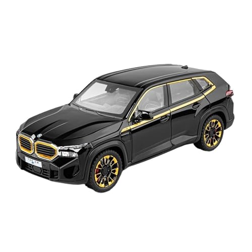 Für 1/24 Simulation Sammlung XM Legierung Auto Modell Ornament Off-Road-Auto Junge Power Zurück Sound Und Licht Auto Ornament(Black) von GUOLAIXIANG