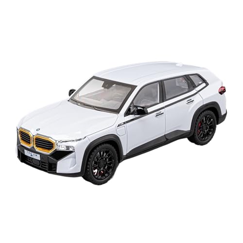 Für 1/24 Simulation Sammlung XM Legierung Auto Modell Ornament Off-Road-Auto Junge Power Zurück Sound Und Licht Auto Ornament(White) von GUOLAIXIANG