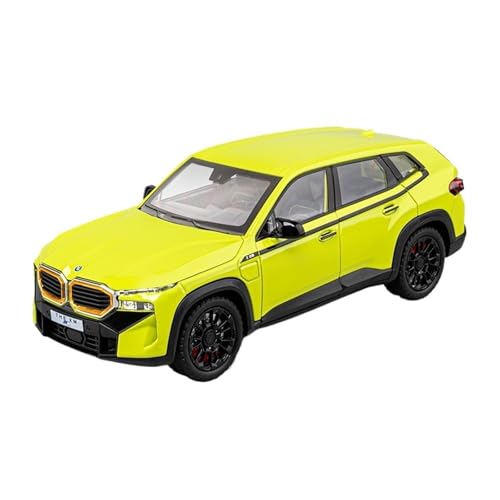 Für 1/24 Simulation Sammlung XM Legierung Auto Modell Ornament Off-Road-Auto Junge Power Zurück Sound Und Licht Auto Ornament(Yellow) von GUOLAIXIANG