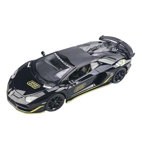 Für 1:24 Automodell Cabrio Big Bull Simulation Automodell Legierung Sportwagen Ornamente(Black) von GUOLAIXIANG