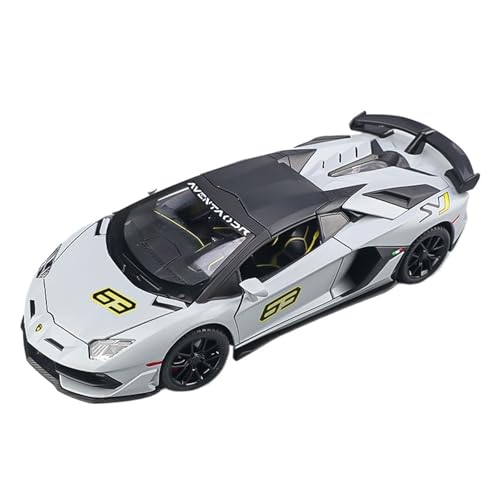 Für 1:24 Automodell Cabrio Big Bull Simulation Automodell Legierung Sportwagen Ornamente(Chrome) von GUOLAIXIANG