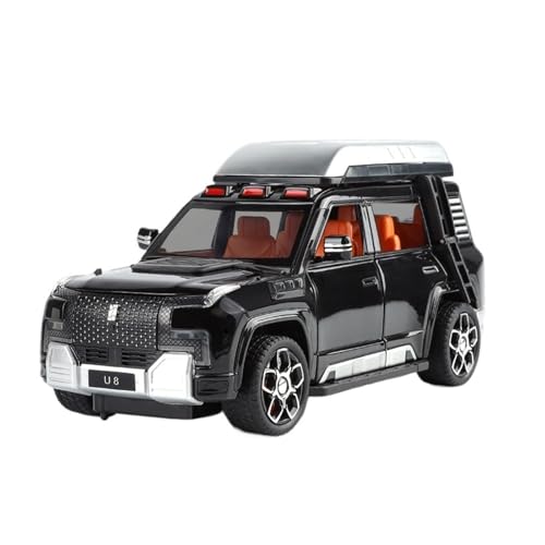 Für 1:24 Simulation New Energy U8 Offroad-Version Automodell Legierung Ornament(Black) von GUOLAIXIANG