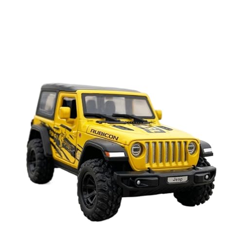 GUOLAIXIANG 1/32 Rubicon Legierung Auto Modell Pull Back Off-Road Legierung Ornamente Sammlung(Yellow) von GUOLAIXIANG